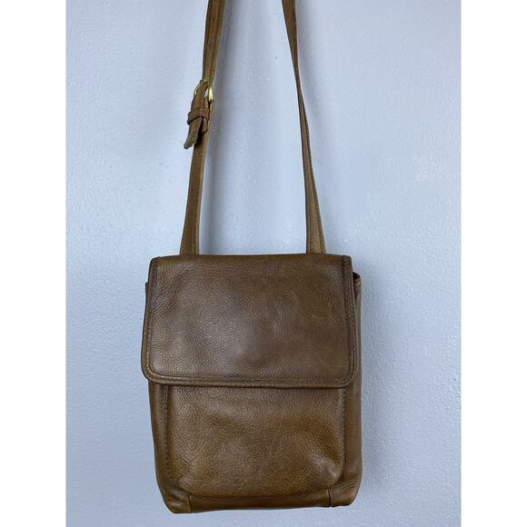 Vintage Fossil Small Brown Pebbled Leather Crossbody Handbag - Picture 4 of 16